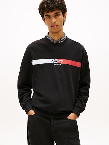 Felpa di Tommy Jeans in nero: frontale