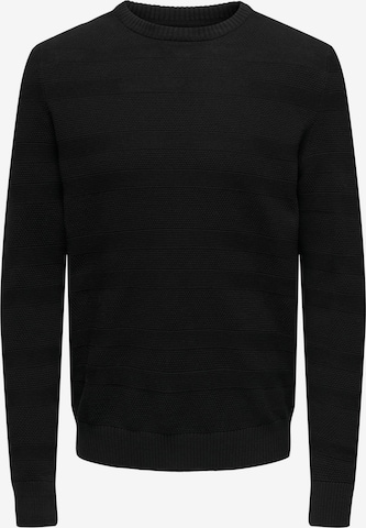 Pull-over 'MAJOR' Only & Sons en noir : devant