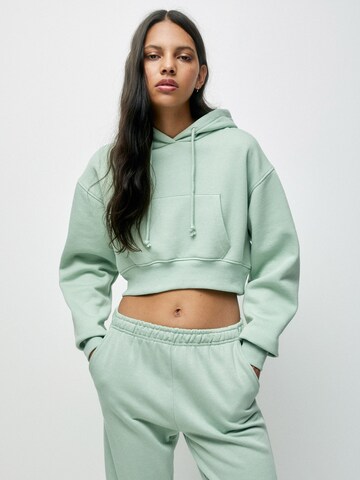 Pull&Bear Sweatshirt in Groen: voorkant