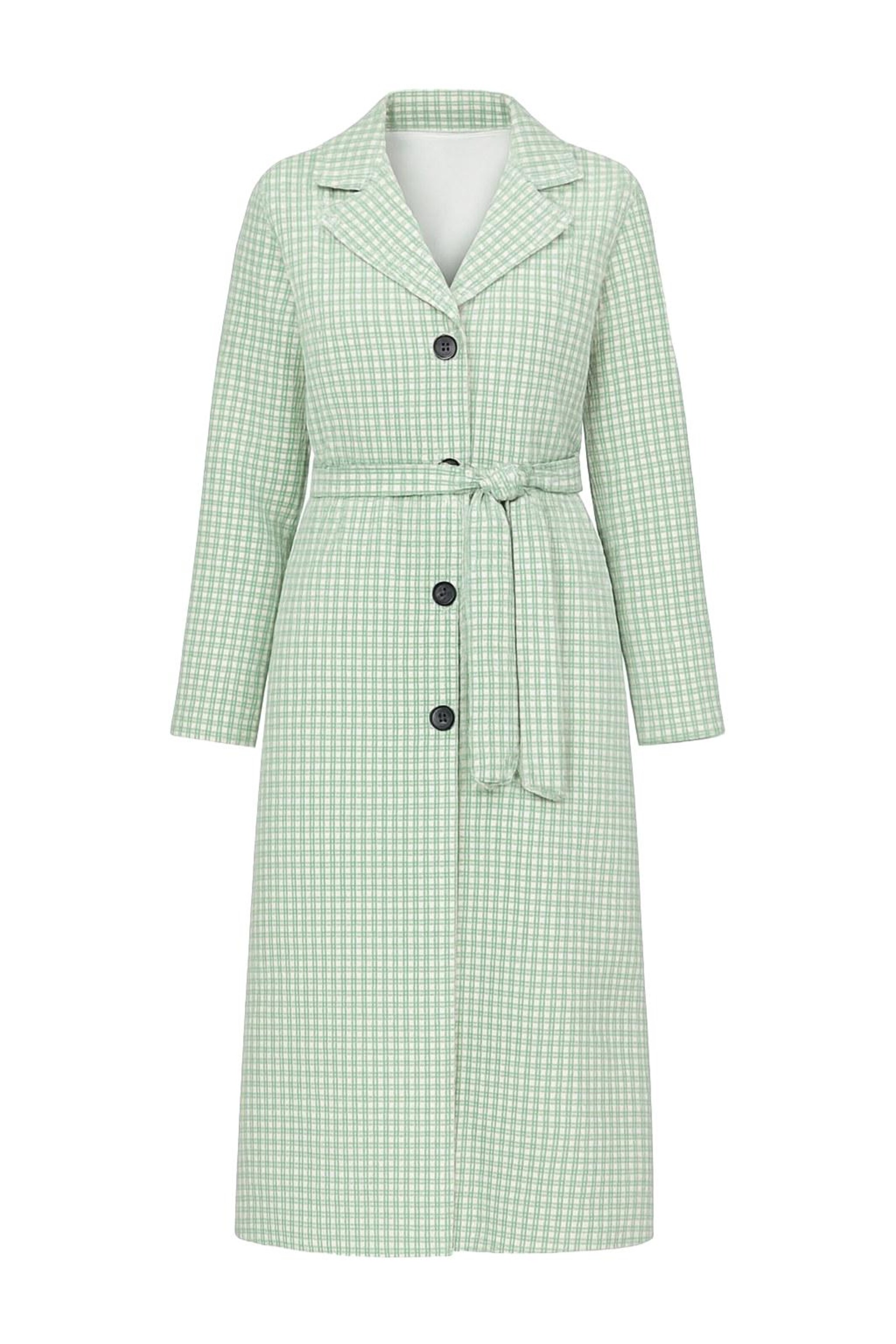 MODAMIHRAM Tussenmantel in de kleur Mintgroen / Offwhite, Productweergave