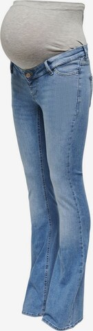 Only Maternity Flared Jeans 'Blush' in Blauw: voorkant