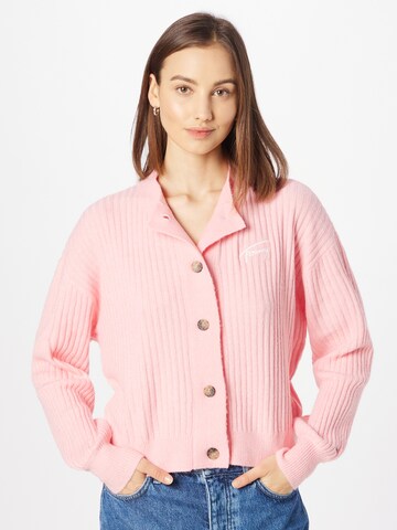 Tommy Jeans Strickjacke in Pink: predná strana