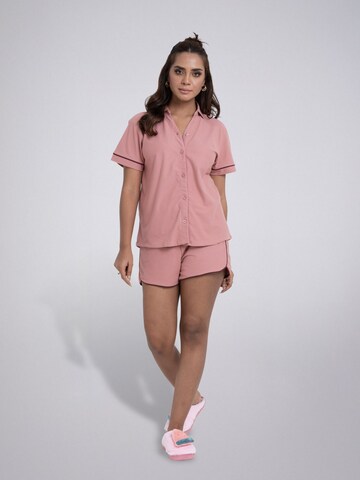 LEAFLETIC Short Pajama Set in Pink