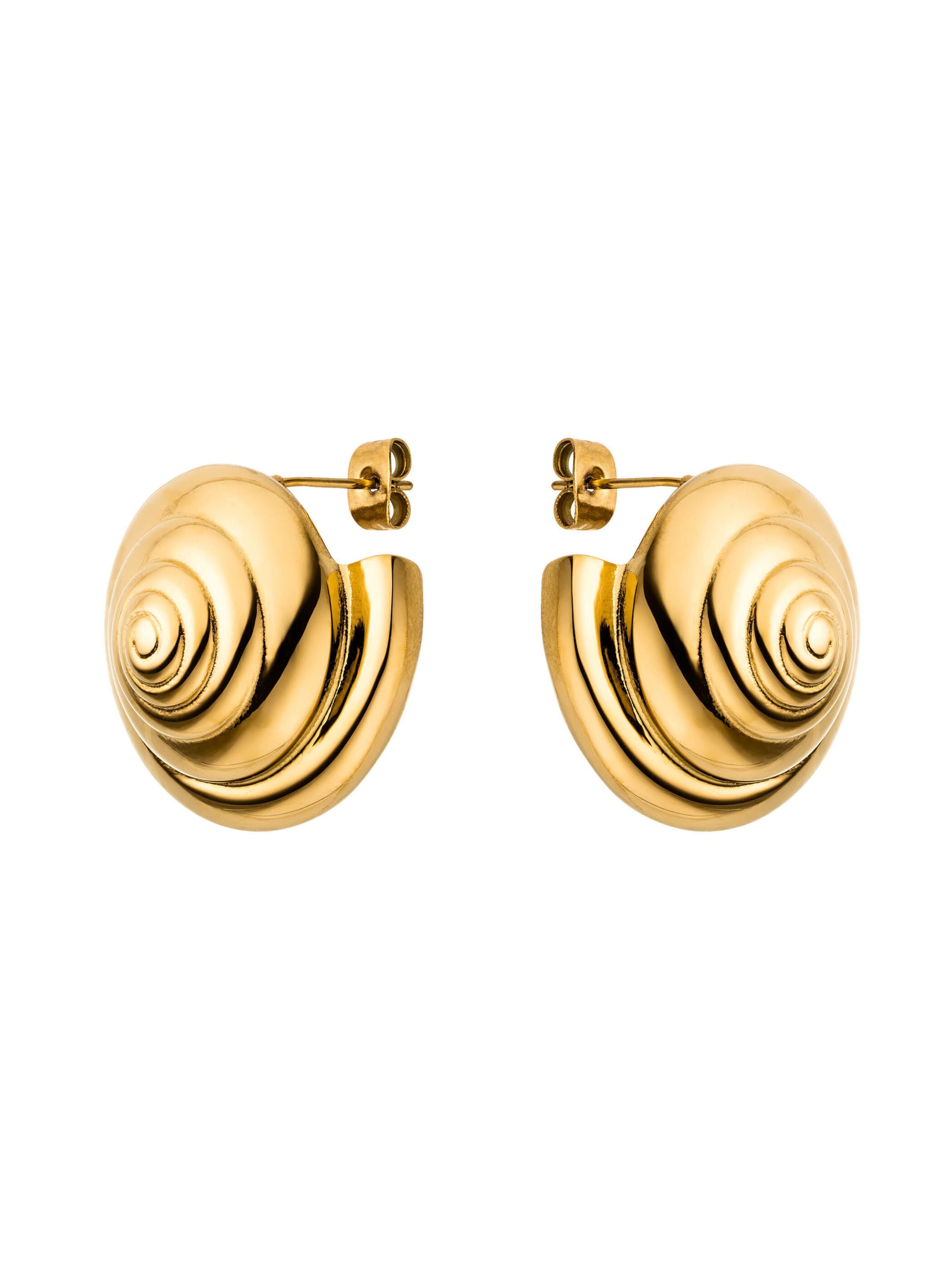 PURELEI - Pendientes 'Nautical Big' en oro: frente