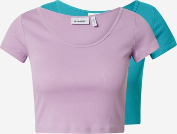 WEEKDAY T-Shirt in Blau: predná strana