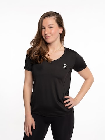 mymotus Funkční tričko 'Mymotus® ladies V-neck T-shirt, Black, YW25' – černá: přední strana
