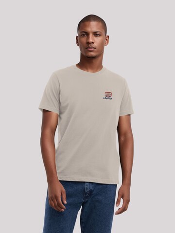 F4NT4STIC Shirt 'London Red Bus' in Beige: voorkant