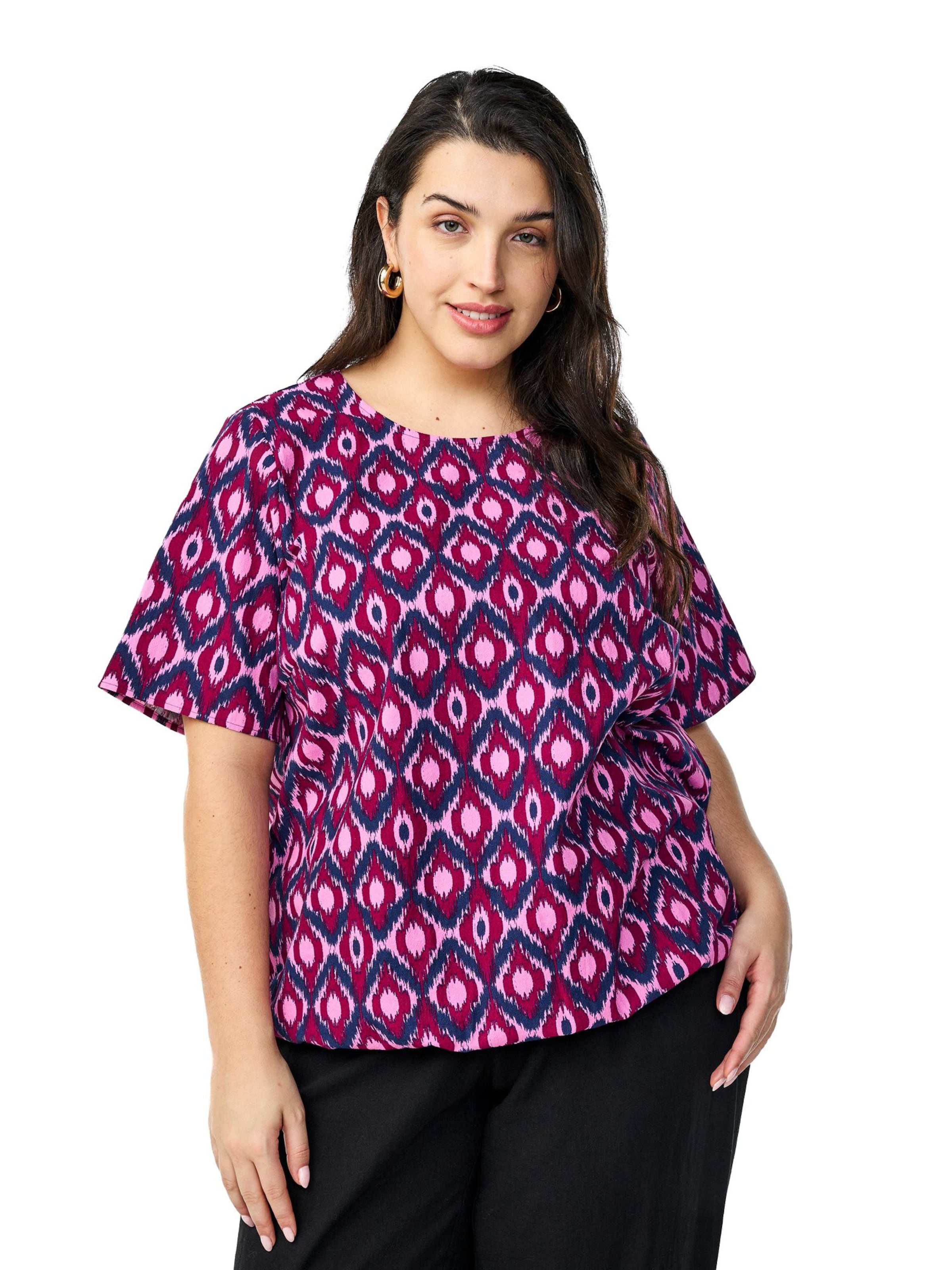 Zizzi Bluse 'Jeasy' in Pink: Vorderseite