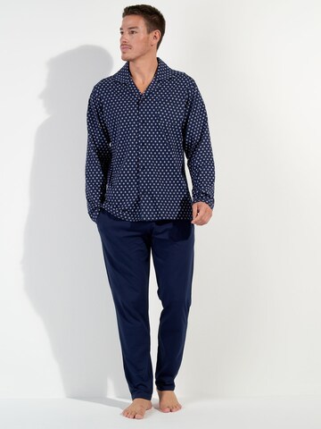 HOM Pyjama lang ' Salvador Buttoned ' in Blauw