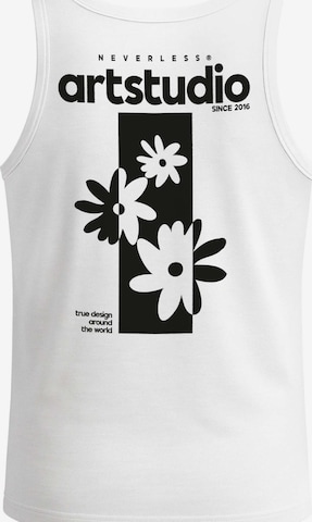 Neverless Shirt 'Artstudio Flowers' in Weiß: Vorderseite