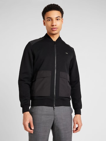 ANTONY MORATO Zip-Up Hoodie in Black: front