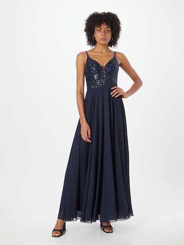 SWING - Vestido de noche en azul: frente