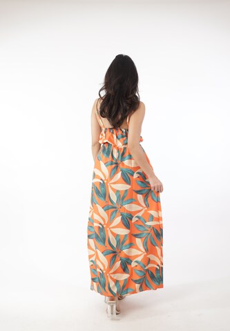 Elara Kjole i orange