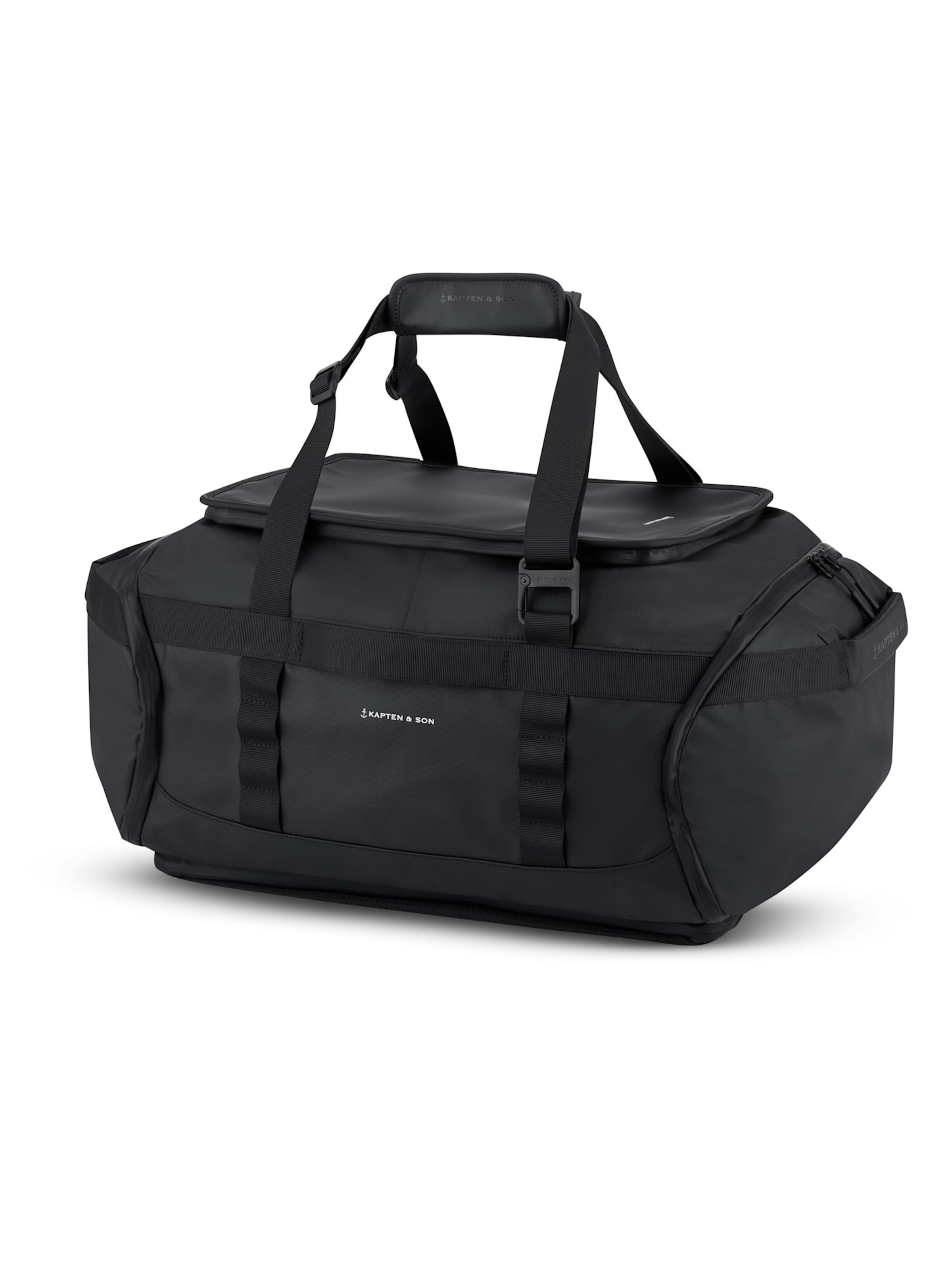 Kapten & Son Reisetasche 'Lisbon Duffle Medium'‌‌‌‌‌‌‌ in Schwarz: Vorderseite