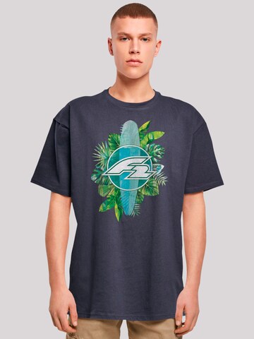 F2 Shirt 'Tropical Surfboards Sommer' in Blue: front