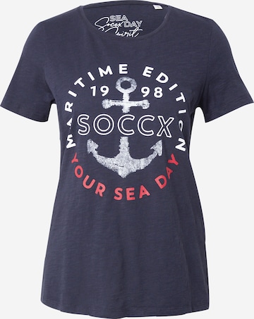 T-shirt Soccx en bleu : devant