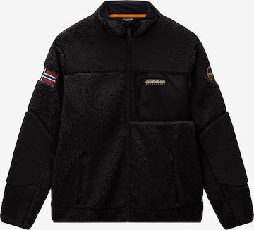 NAPAPIJRI - Casaco de velo 'Yupik' em preto: frente