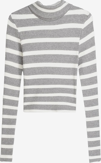 Bershka Shirt in de kleur Grijs / Wit, Productweergave