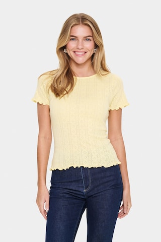 SAINT TROPEZ - Top 'SZGru' em amarelo: frente
