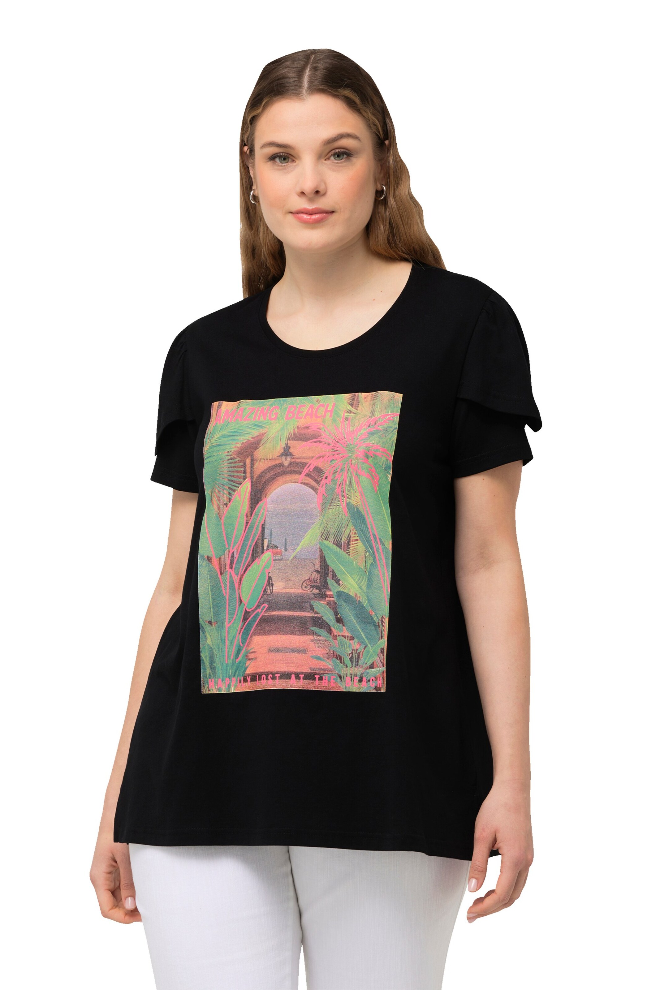 Ulla Popken Shirt in Black: front
