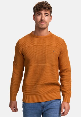 INDICODE JEANS Sweater 'Justice' in Bronze: front