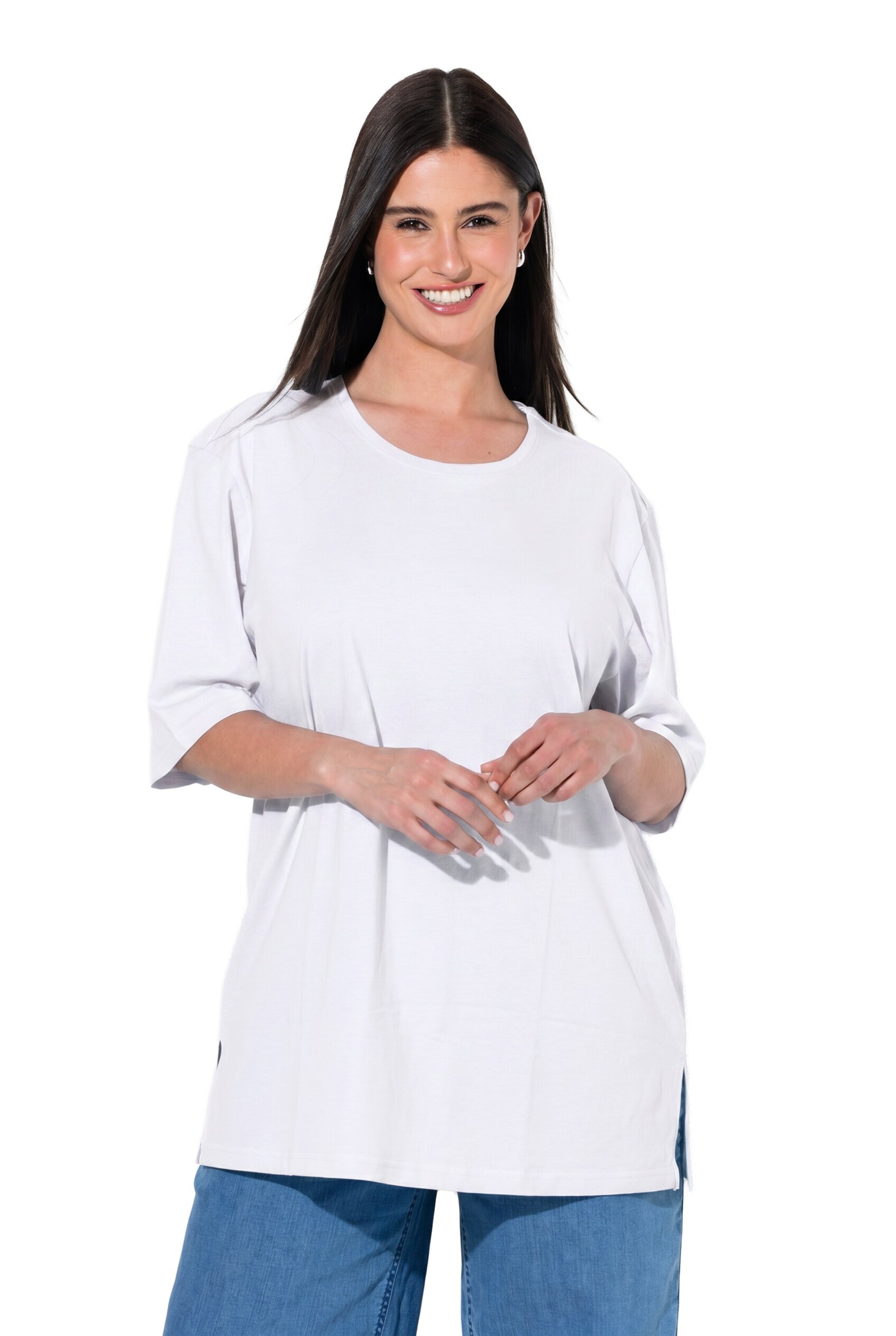 Ulla Popken Shirt in Weiß: Vorderseite
