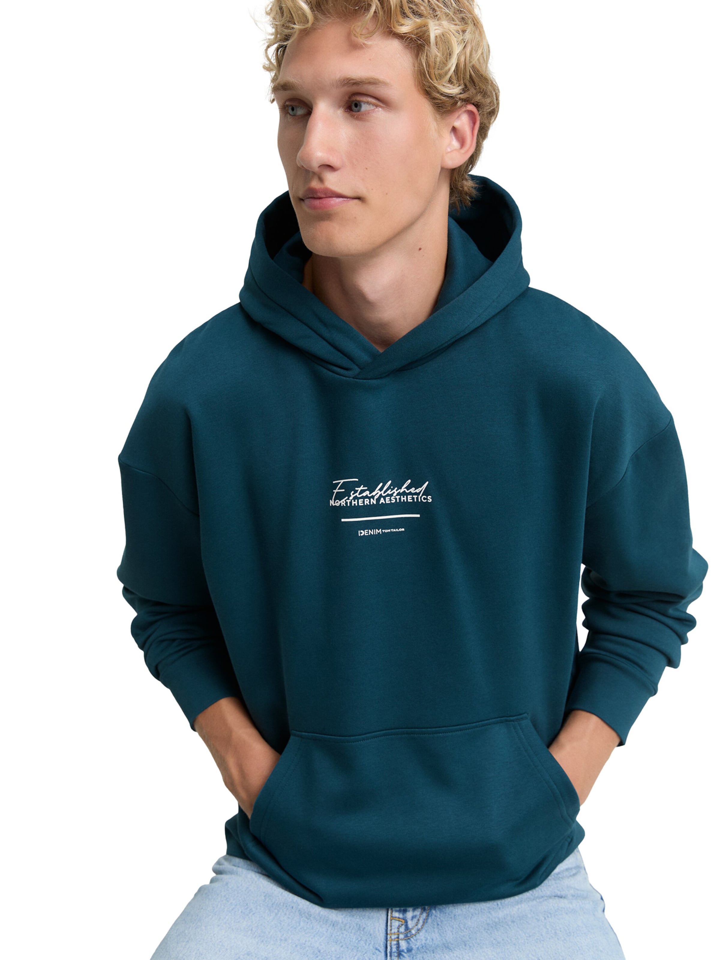 TOM TAILOR DENIM Sweatshirt i grön