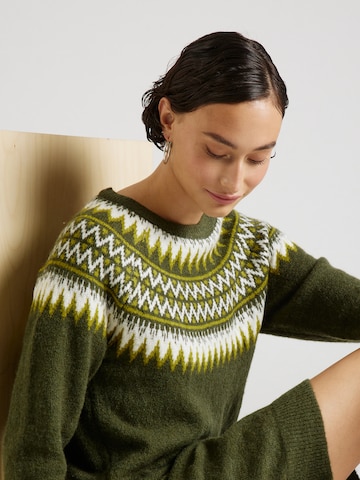 Fransa Knitted dress 'ISABELLA' in Green