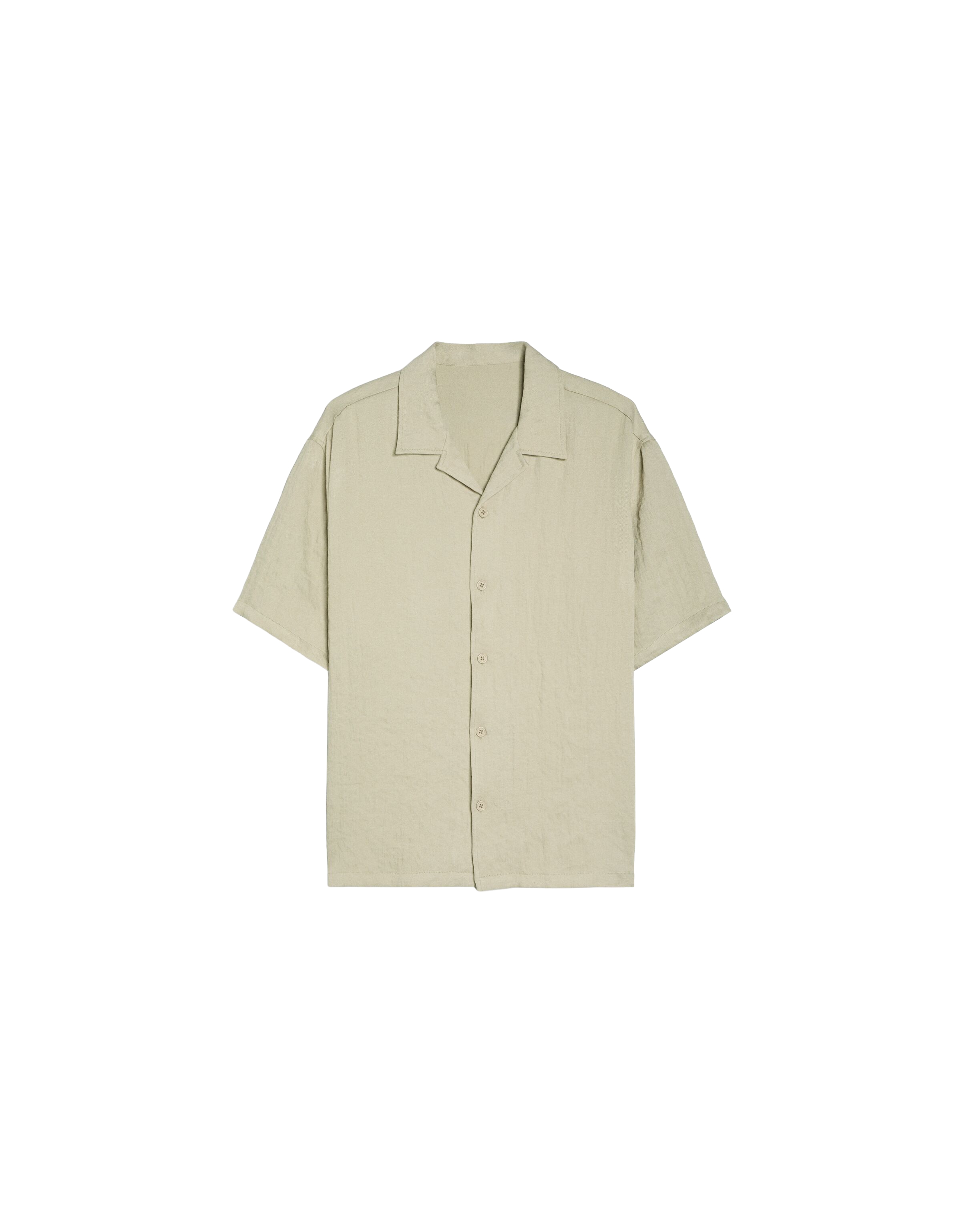 Bershka Comfort Fit Риза в бежово: отпред