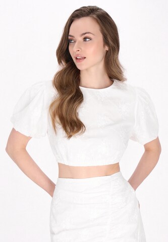 DreiMaster Maritim - Blusa en blanco: frente