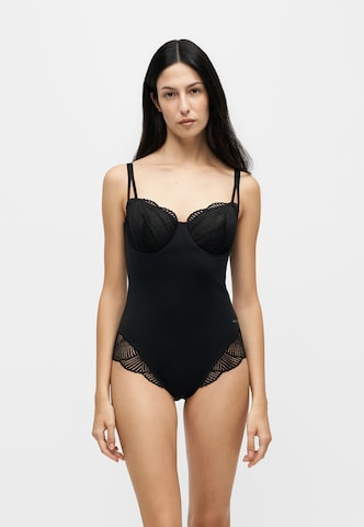 Calvin Klein Underwear Оформящо боди в черно: отпред