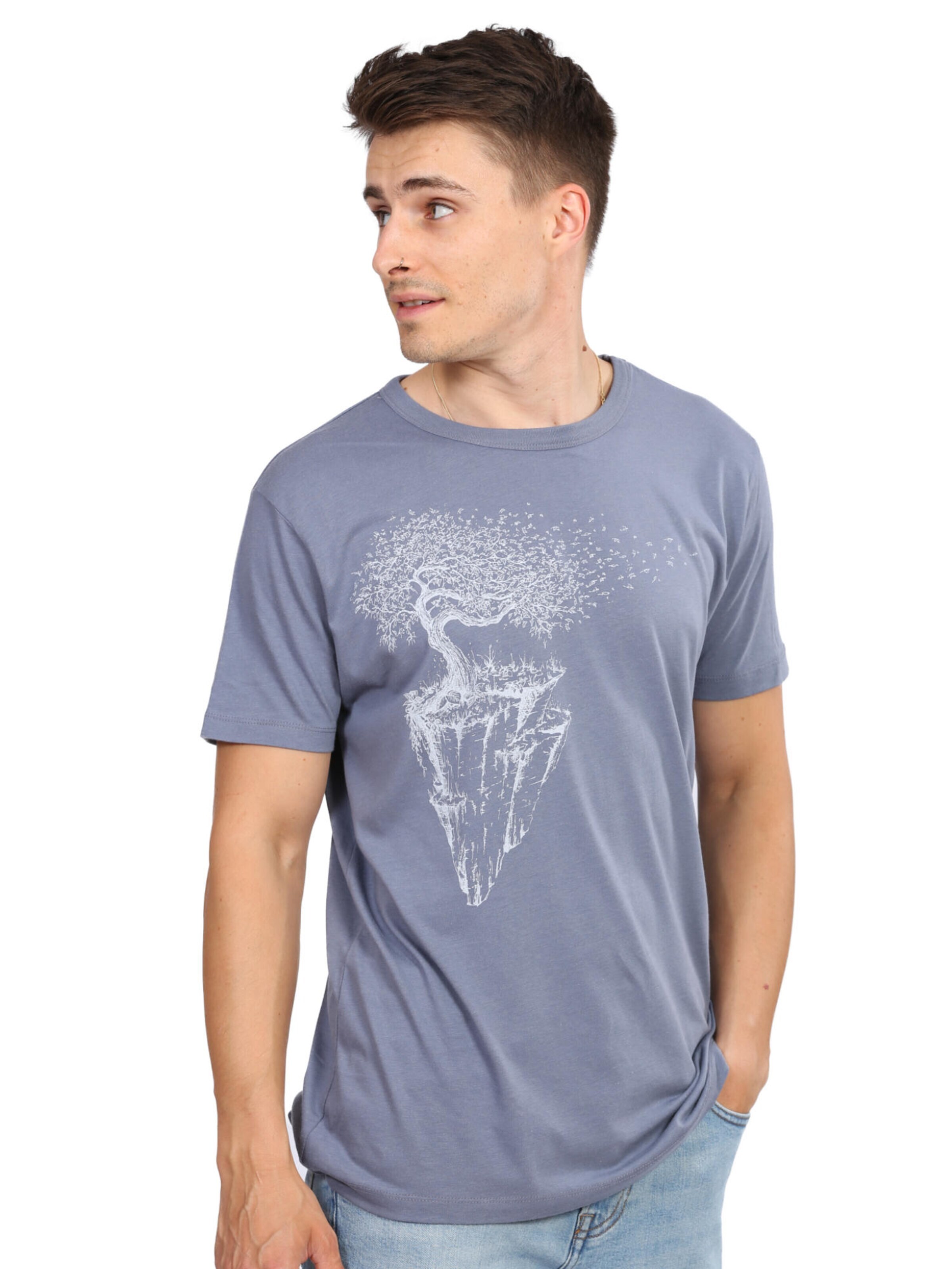 Life-Tree Shirt 'Fairwear Bambus Maple Island' in Purple: front