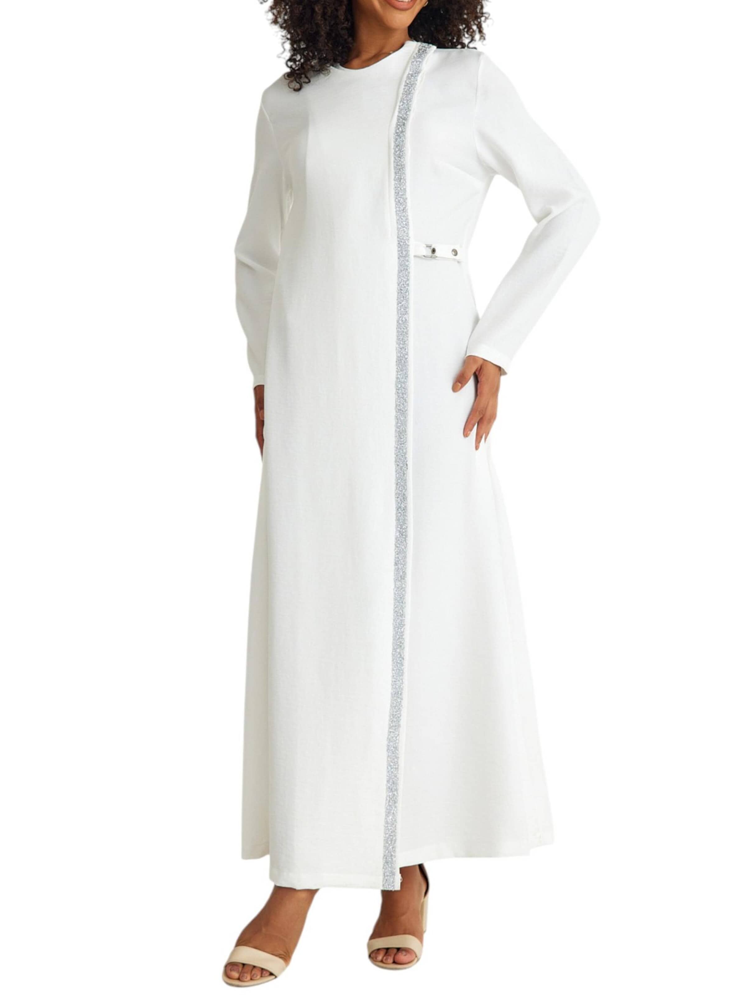 Robe 'Leila-Ferace' fashionshowcase en blanc