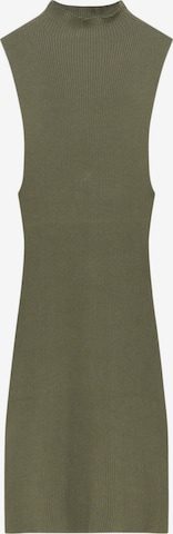 Pull&Bear Knitted dress in Green: front