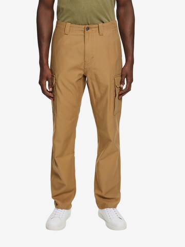 Regular Pantalon cargo ESPRIT en marron : devant