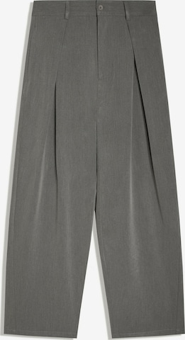 Bershka Baggy Панталон с набор в сиво: отпред