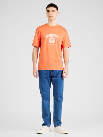 JACK & JONES T-shirt 'LAKEWOOD' i orange