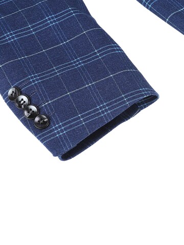 YOUTHUP Slim fit Suit 'Karo' in Blue