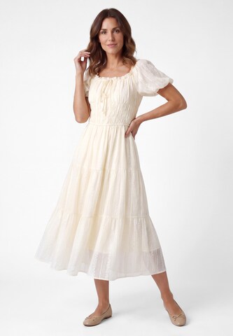 Usha - Vestido em bege: frente