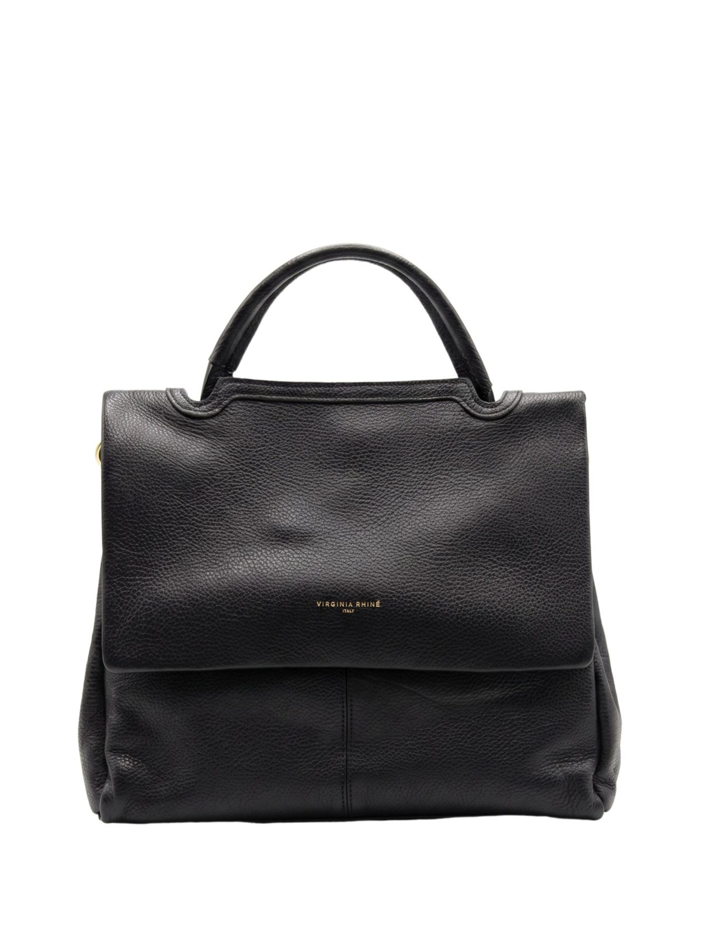 Borsa a mano 'Borsa a Mano Pelle Virginia Rhinè 35x30 cm' di Virginia Rhinè in nero: frontale