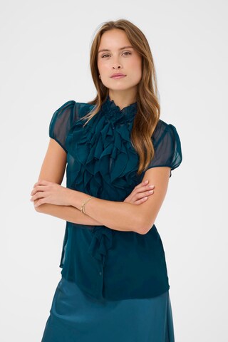 SAINT TROPEZ Bluse 'SZLilja' in Grün: Vorderseite