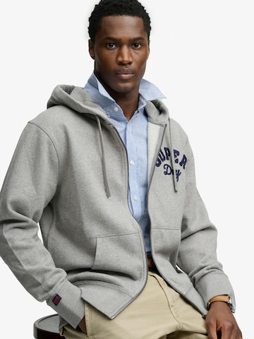 Superdry & Co Sweatjacka 'VINTAGE ATHLETIC' i grå