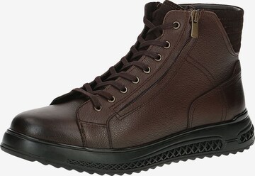 CAPRICE Lace-Up Boots in Brown: front