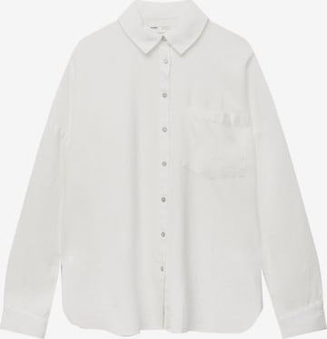 Pull&Bear Блуза в бяло: отпред