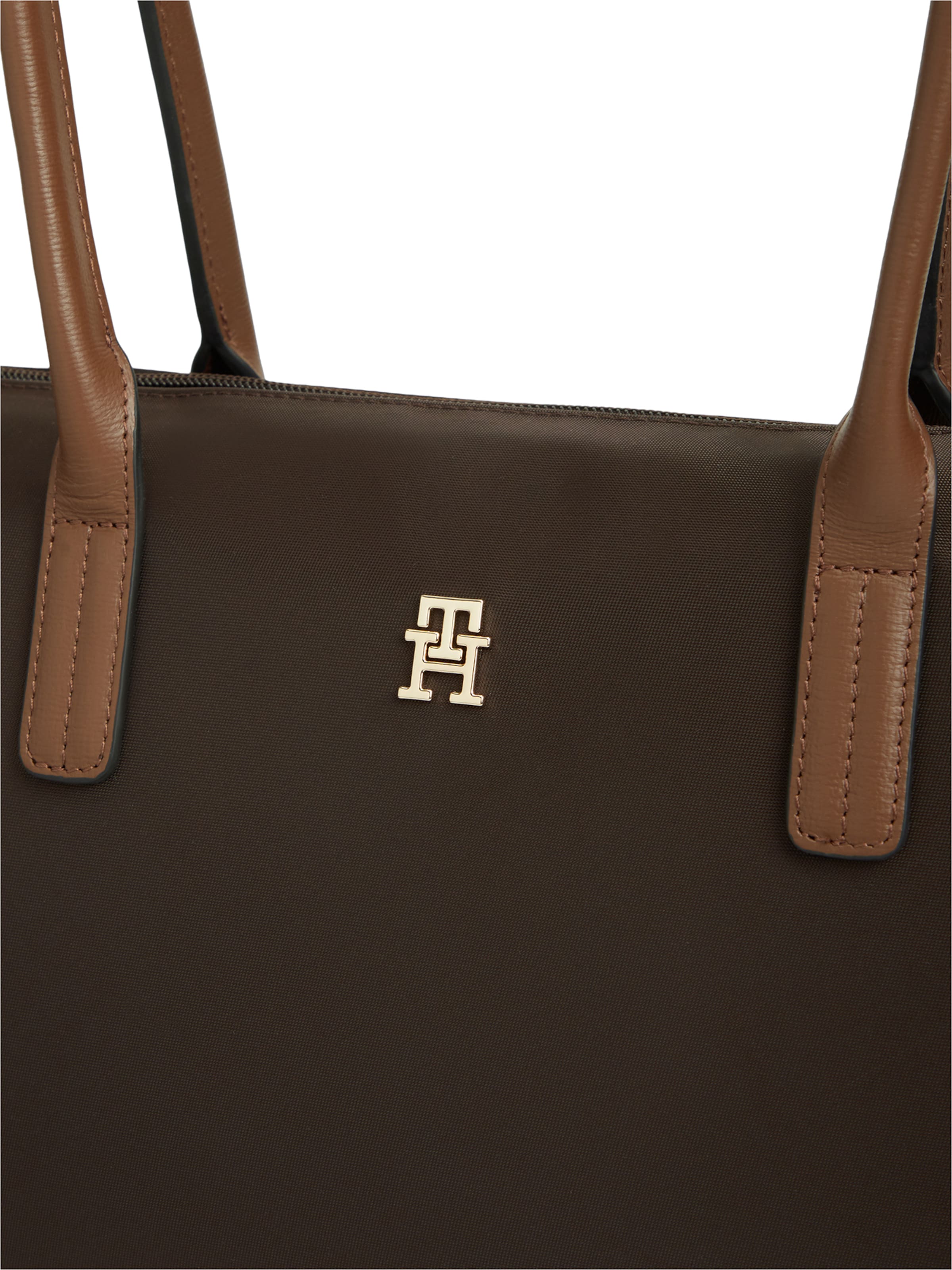 TOMMY HILFIGER Schoudertas 'Popette' in Bruin