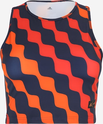 oranžinė ADIDAS SPORTSWEAR Sportiniai marškinėliai be rankovių 'Marimekko Train Icons Print': priekis