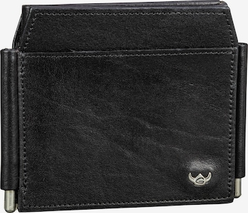 GOLDEN HEAD Wallet in Black: front