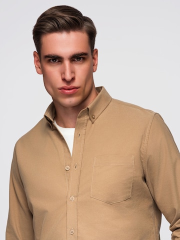 Ombre Regular fit Business shirt in Brown