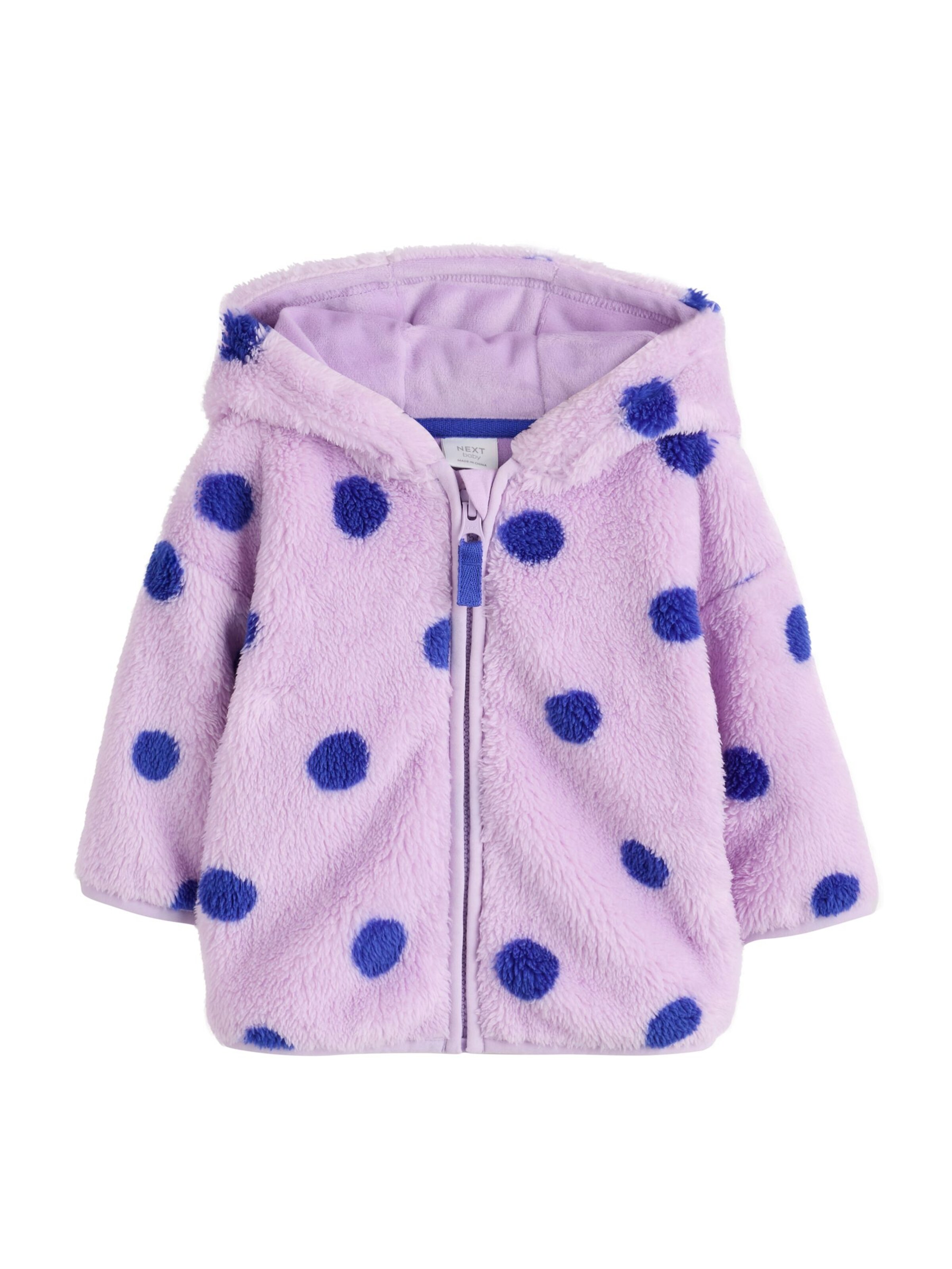 Next Fleece Jacket in Purple: front