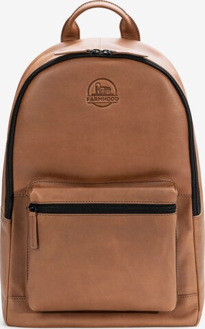 Farmhood Rucksack 'Nashville' in Braun: predná strana